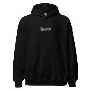 Core Hoodie with the word "blackbird" written in cursive on the upper left chest area.