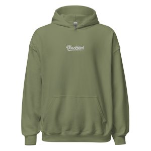 Core Hoodie with the word "blackbird" embroidered in cursive font on the left chest area.